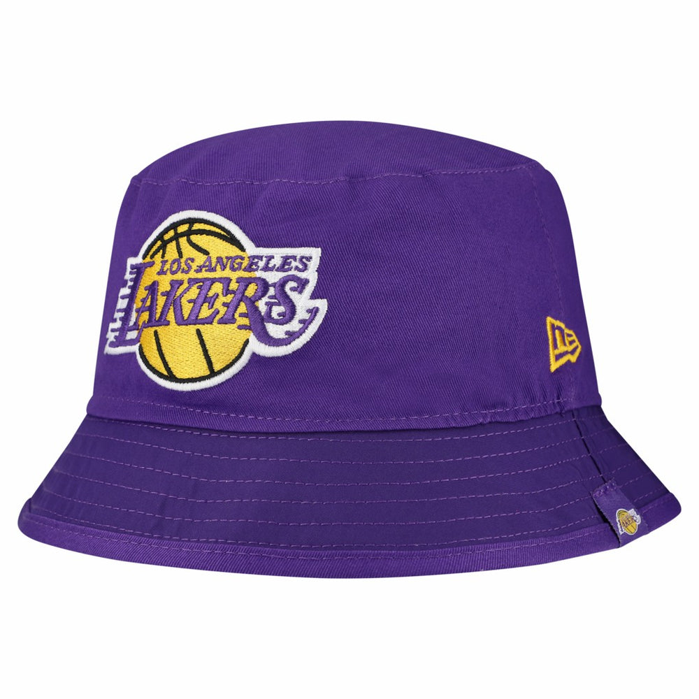 White Los Angeles Lakers Team Cheer Reversible Bucket Hat | NBA