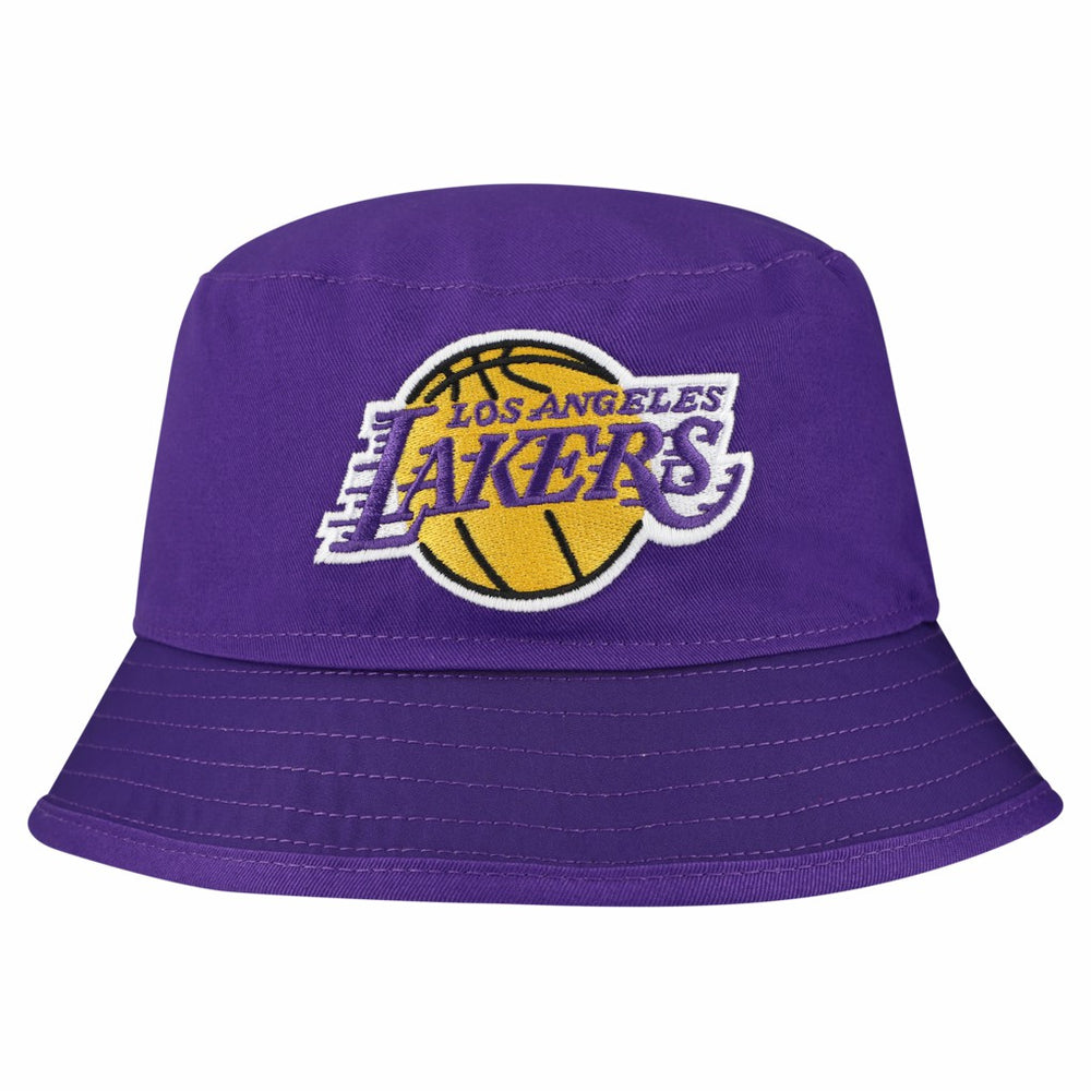 White Los Angeles Lakers Team Cheer Reversible Bucket Hat | NBA