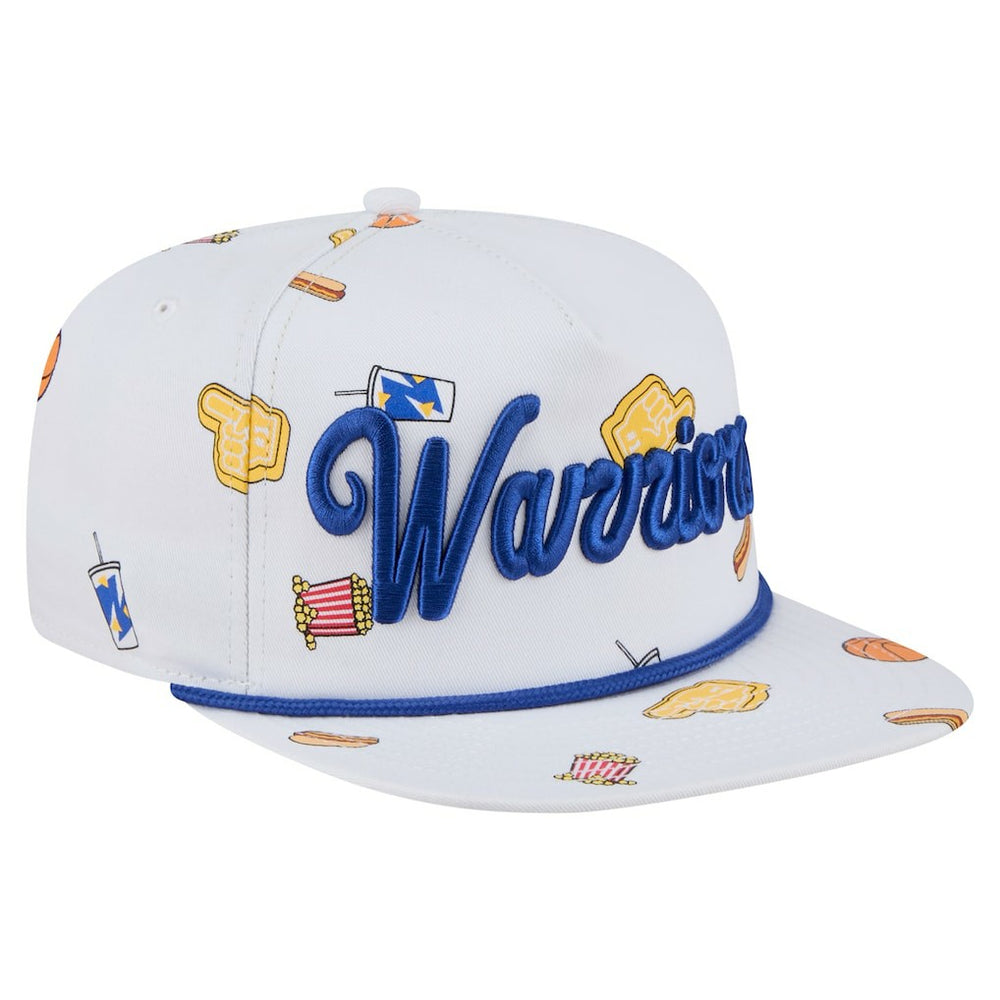 White Golden State Warriors Team Cheer Rope 19TWENTY Adjustable Hat sale | NBA