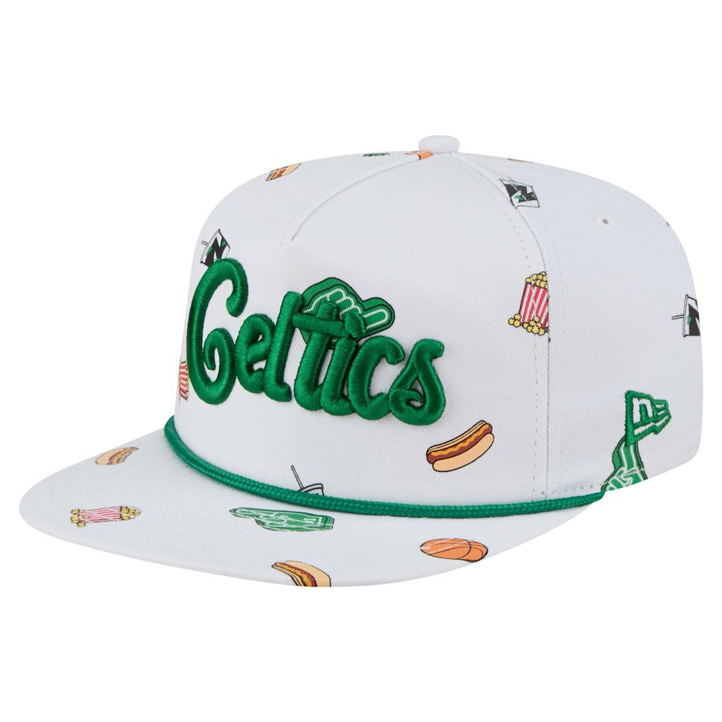 White Boston Celtics Team Cheer Rope 19TWENTY Adjustable Hat | NBA