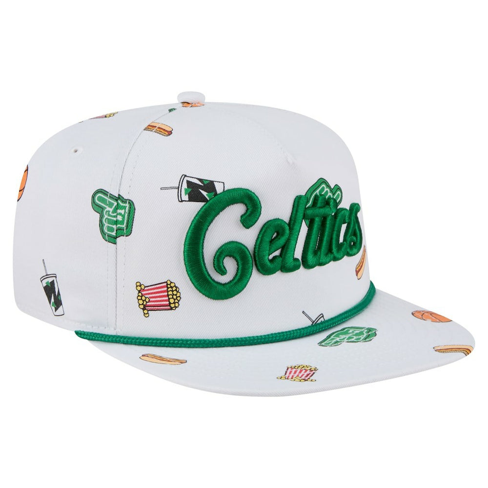 White Boston Celtics Team Cheer Rope 19TWENTY Adjustable Hat | NBA