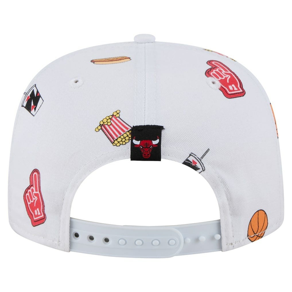 White Chicago Bulls Team Cheer Rope 19TWENTY Adjustable Hat | NBA