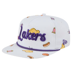 White Los Angeles Lakers Team Cheer Rope 19TWENTY Adjustable Hat | NBA