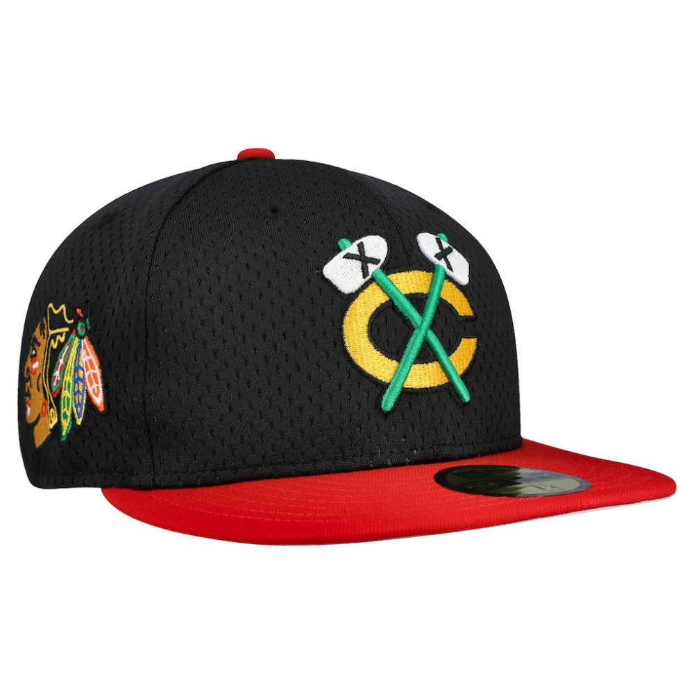 Chicago Blackhawks New Era Mesh Crown Two-Tone 59FIFTY Fitted Hat -  NHL Hats