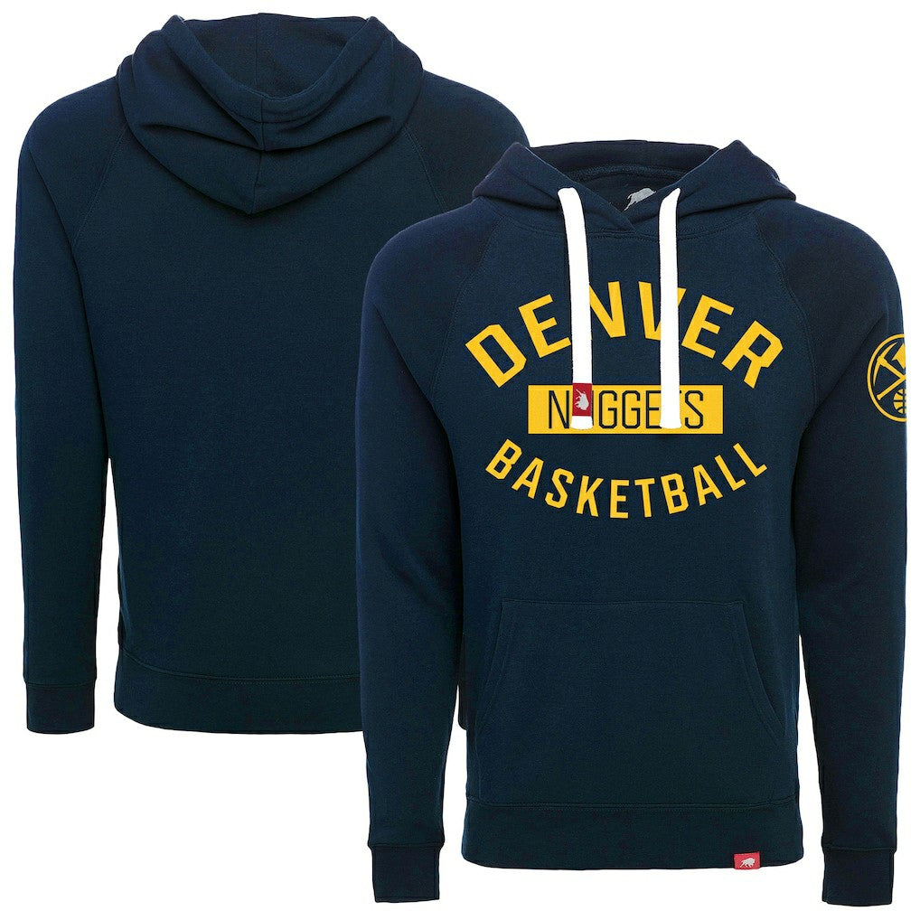 Navy Denver Nuggets Sportiqe Unisex Olsen Tri-Blend Pullover Hoodie sale | NBA