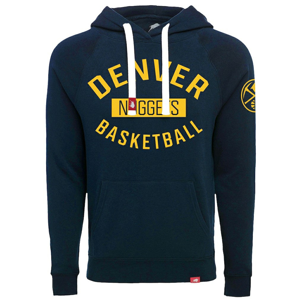 Navy Denver Nuggets Sportiqe Unisex Olsen Tri-Blend Pullover Hoodie sale | NBA