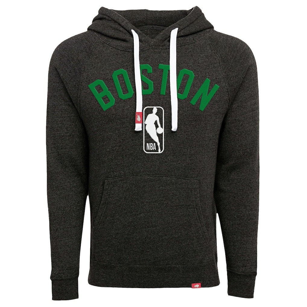 Black Boston Celtics Sportiqe Unisex Olsen Tri-Blend Pullover Hoodie | NBA