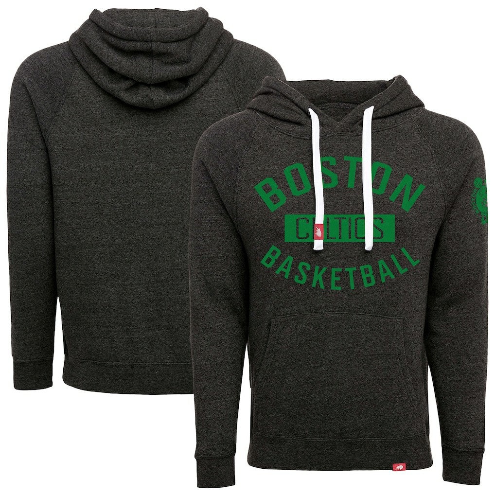 Black Boston Celtics Sportiqe Unisex Olsen Tri-Blend Pullover Hoodie | NBA