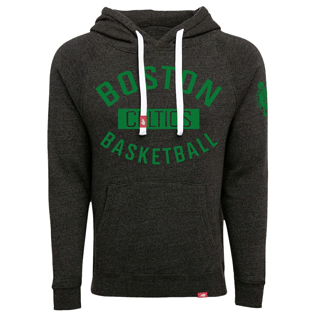 Black Boston Celtics Sportiqe Unisex Olsen Tri-Blend Pullover Hoodie | NBA