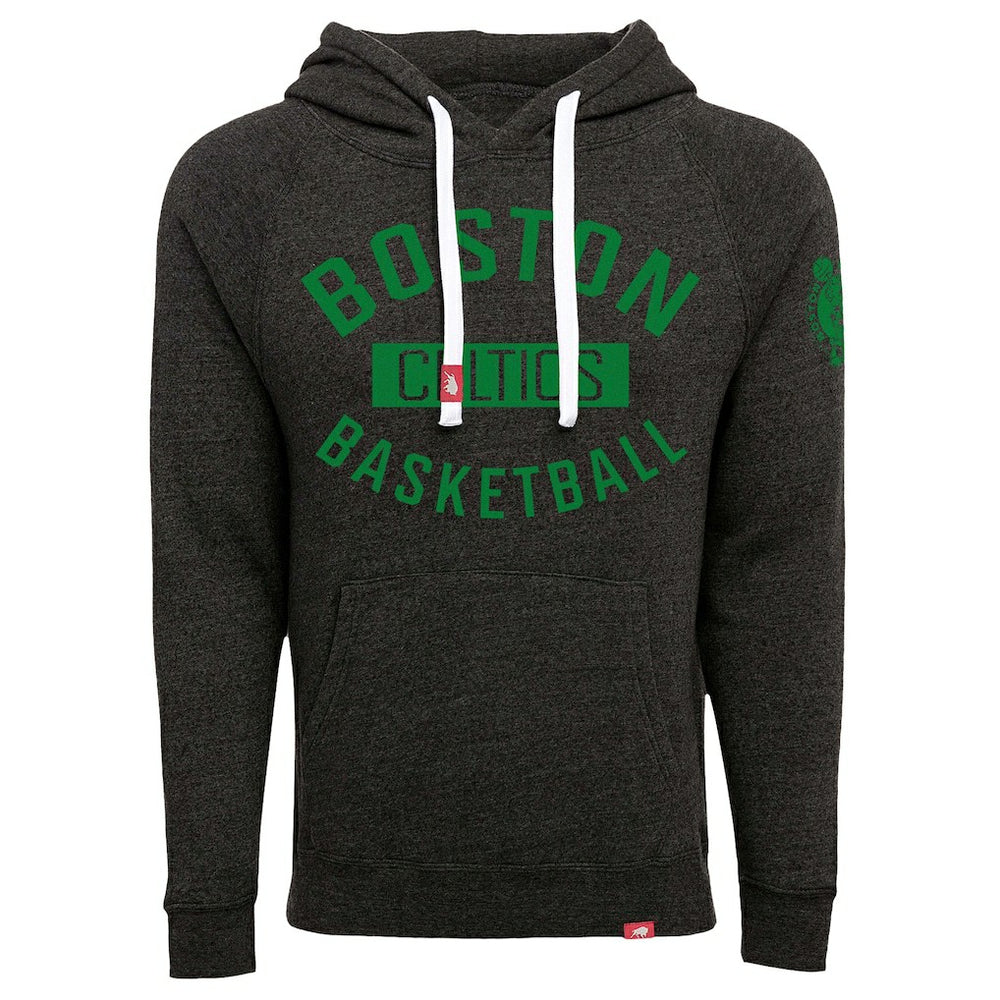 Black Boston Celtics Sportiqe Unisex Olsen Tri-Blend Pullover Hoodie | NBA