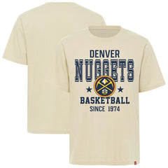 Cream Denver Nuggets Sportiqe Unisex Duke Premium T-Shirt sale | NBA