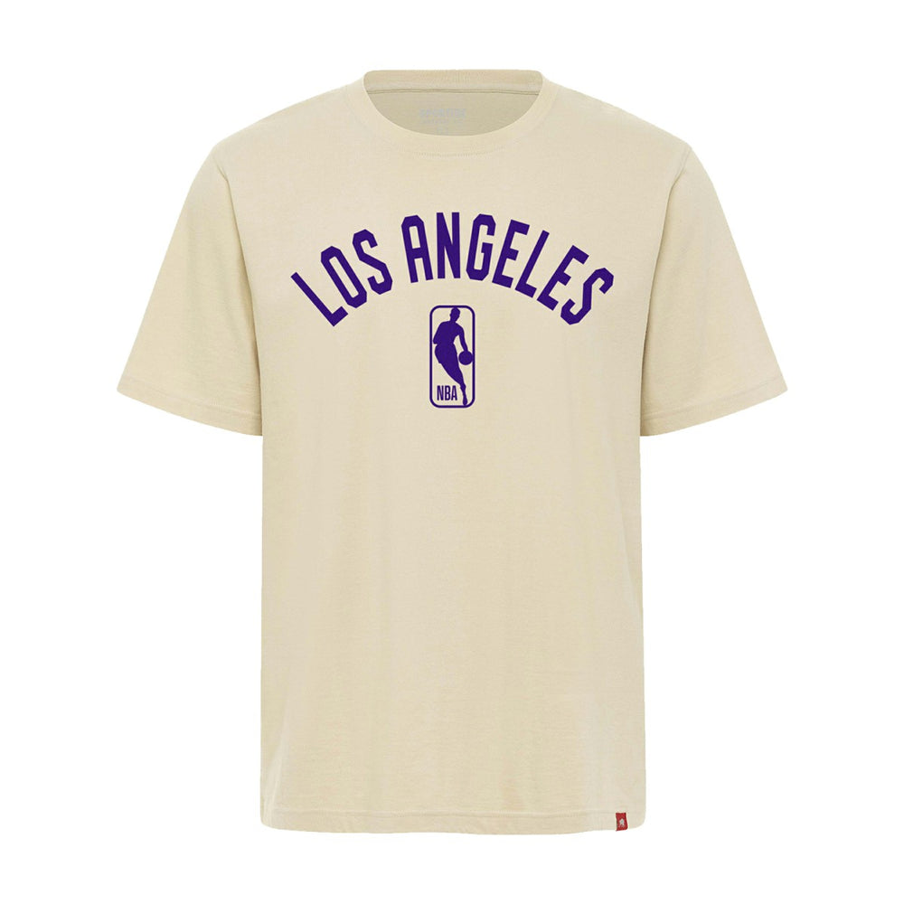 Cream Los Angeles Lakers Sportiqe Unisex Duke Premium T-Shirt | NBA