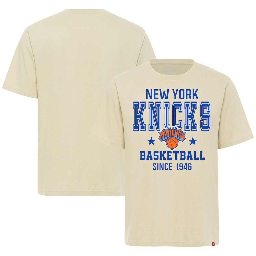 Cream New York Knicks Sportiqe Unisex Duke Premium T-Shirt | NBA