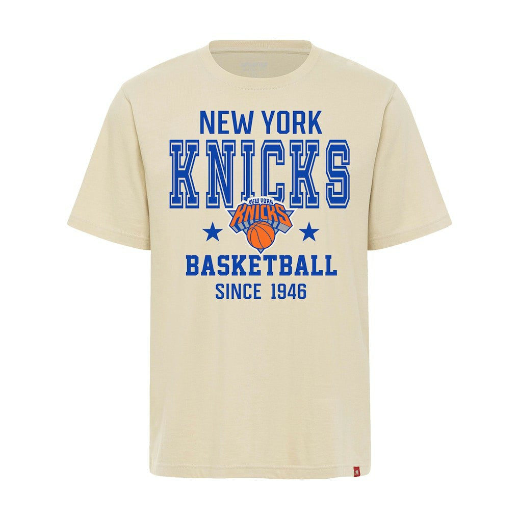 Cream New York Knicks Sportiqe Unisex Duke Premium T-Shirt | NBA