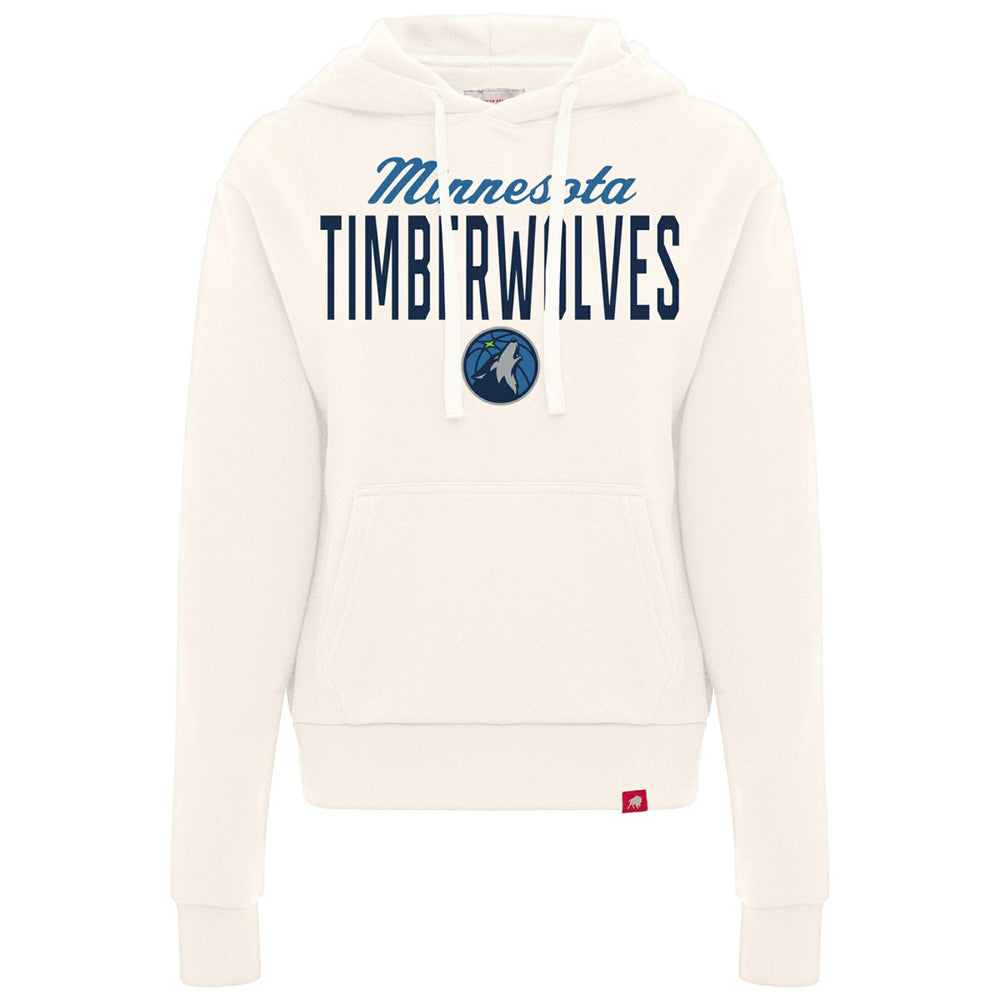 Cream Minnesota Timberwolves Sportiqe Women's Ava Boxy Tri-Blend Pullover Hoodie | NBA