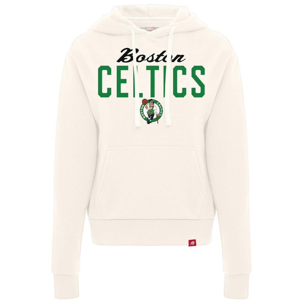 Cream Boston Celtics Sportiqe Women's Ava Boxy Tri-Blend Pullover Hoodie | NBA