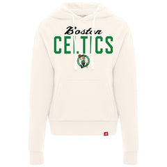 Cream Boston Celtics Sportiqe Women's Ava Boxy Tri-Blend Pullover Hoodie | NBA