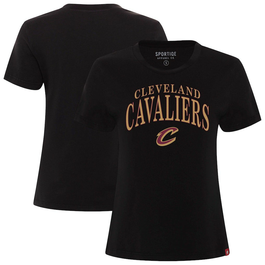 Black Cleveland Cavaliers Sportiqe Women's Arcadia Boxy T-Shirt sale | NBA