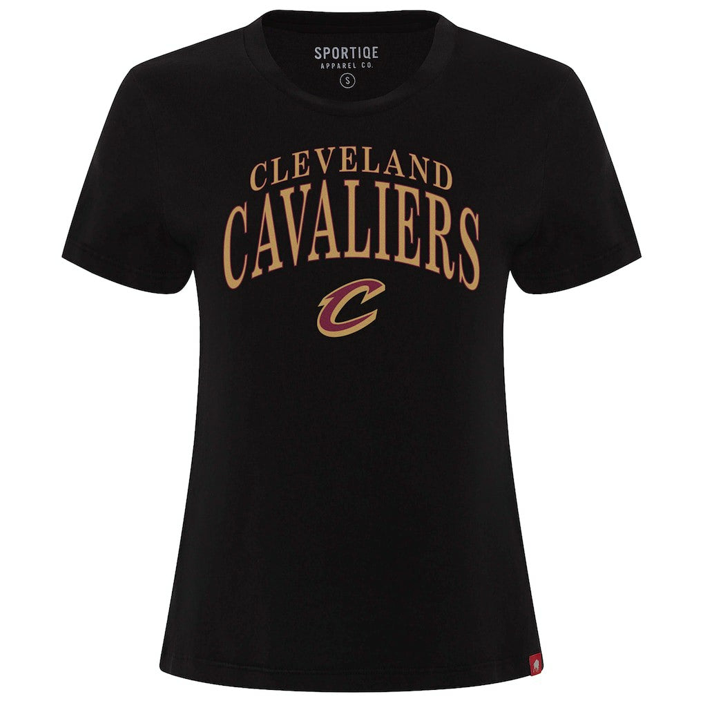 Black Cleveland Cavaliers Sportiqe Women's Arcadia Boxy T-Shirt sale | NBA
