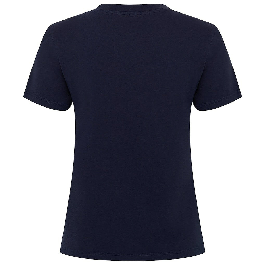 Navy New York Knicks Sportiqe Women's Arcadia Boxy T-Shirt | NBA