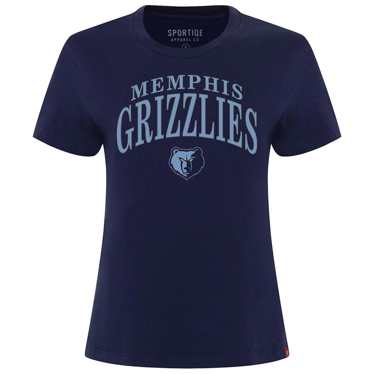 Navy Memphis Grizzlies Sportiqe Women's Arcadia Boxy T-Shirt | NBA