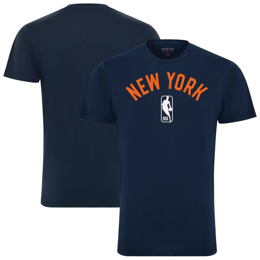 Navy New York Knicks Sportiqe Unisex Bingham T-Shirt | NBA