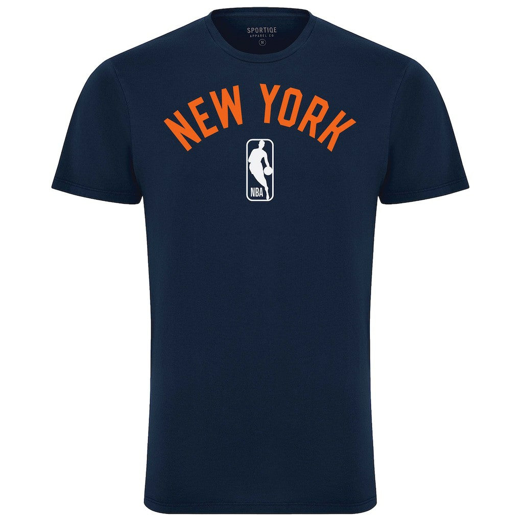 Navy New York Knicks Sportiqe Unisex Bingham T-Shirt | NBA