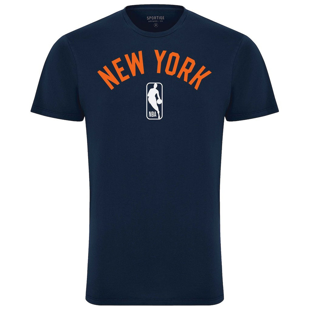Navy New York Knicks Sportiqe Unisex Bingham T-Shirt | NBA