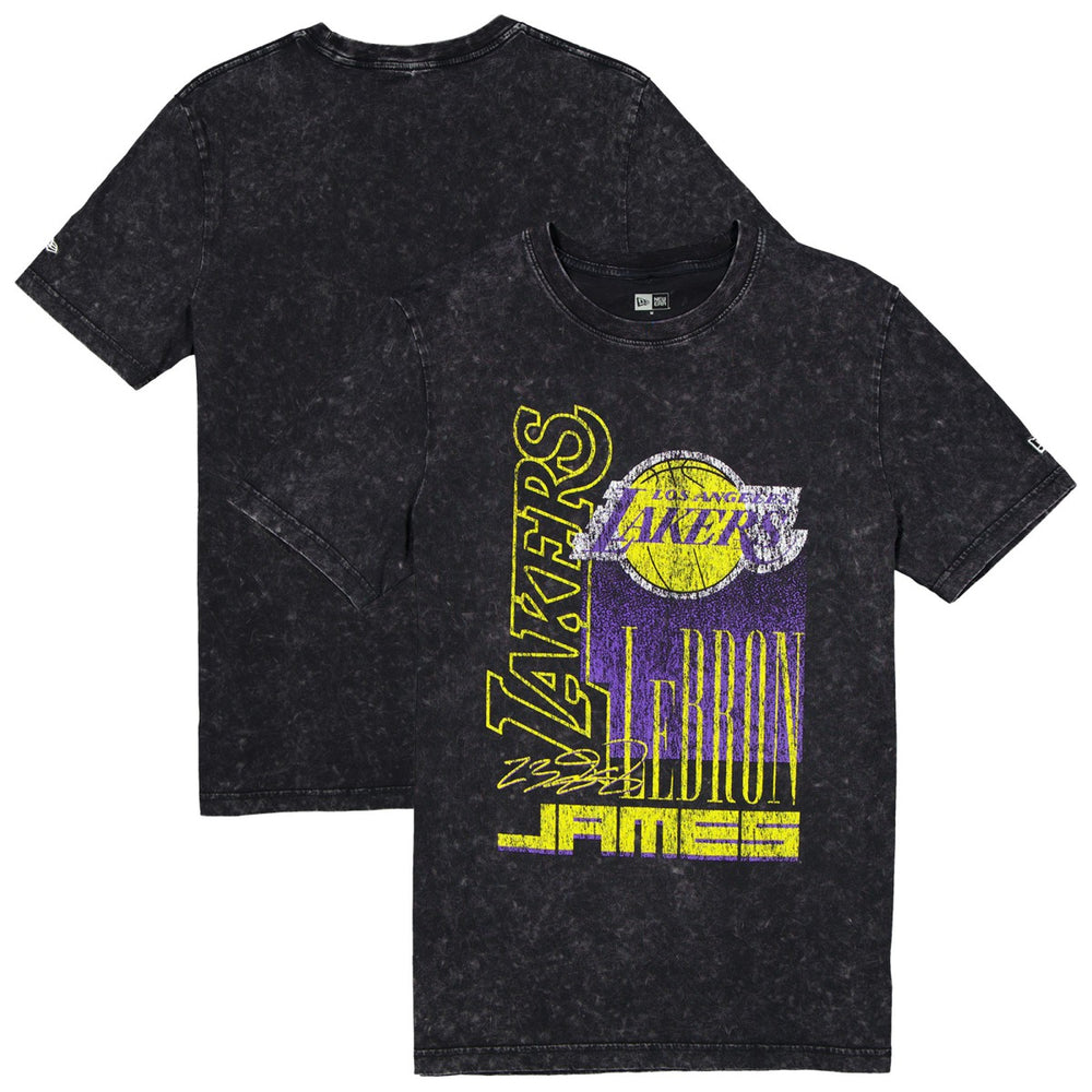 Black LeBron James Los Angeles Lakers Full Court Press Mineral Wash Player T-Shirt | NBA