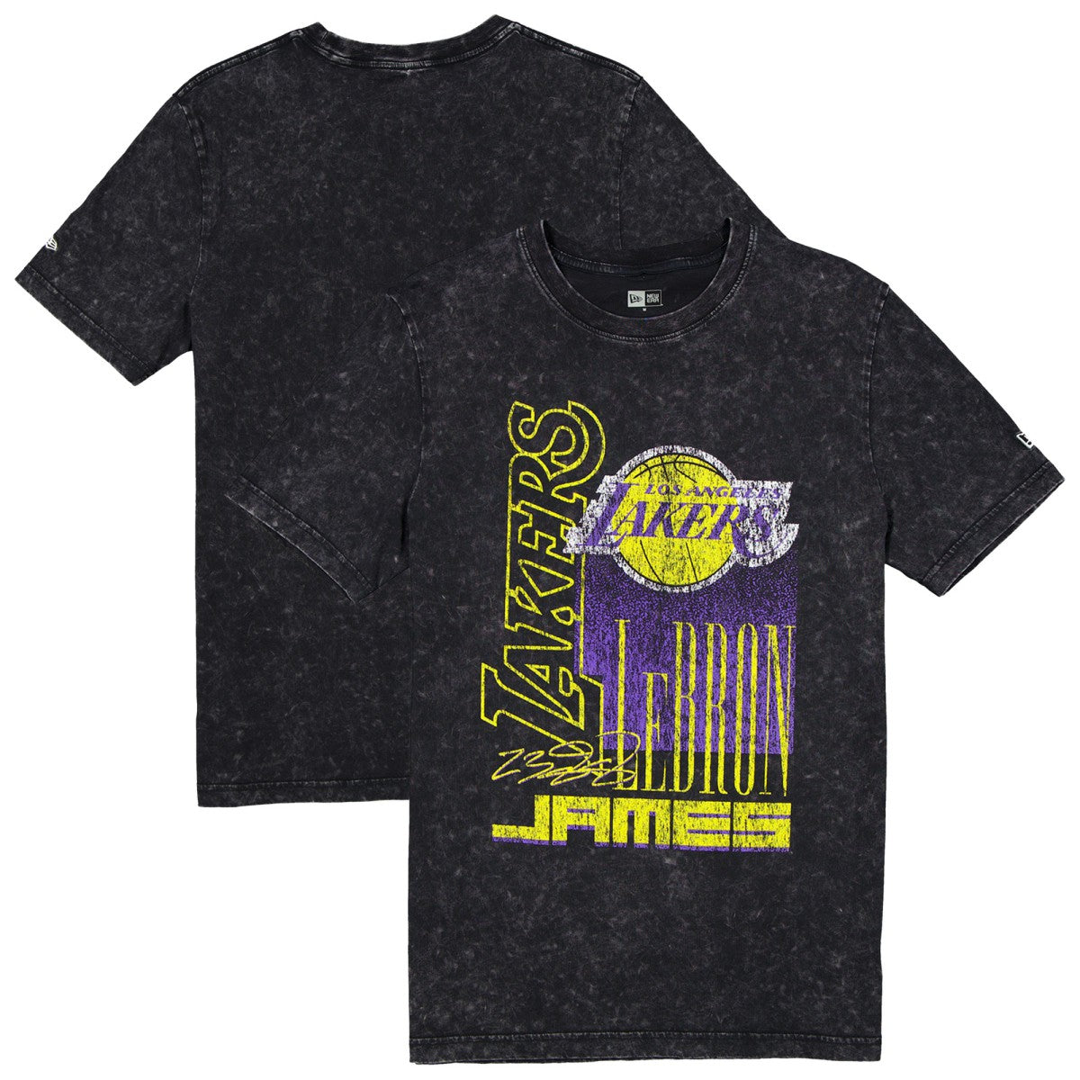 Black LeBron James Los Angeles Lakers Full Court Press Mineral Wash Player T-Shirt | NBA