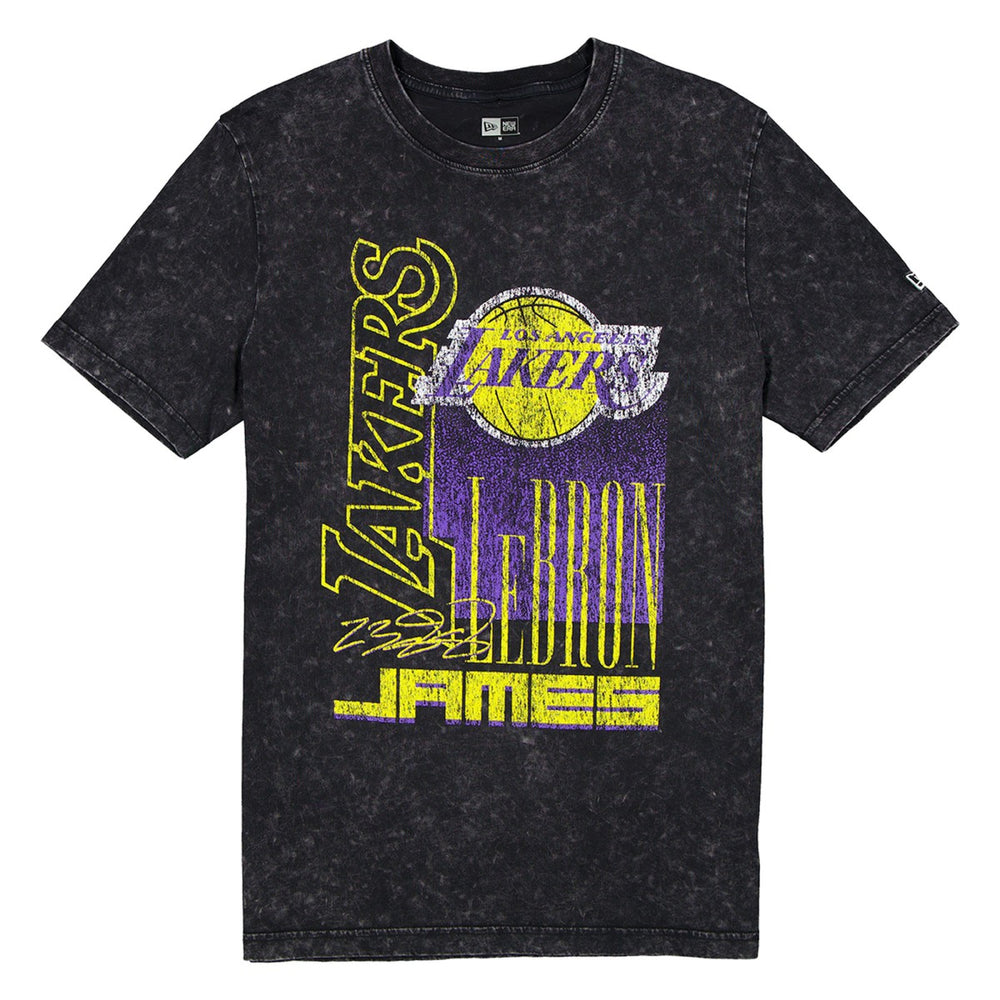 Black LeBron James Los Angeles Lakers Full Court Press Mineral Wash Player T-Shirt | NBA