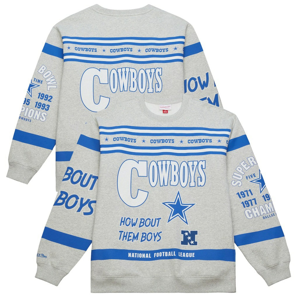 Dallas Cowboys All Over Print Retro Fleece Sweatshirt | NFL Discount