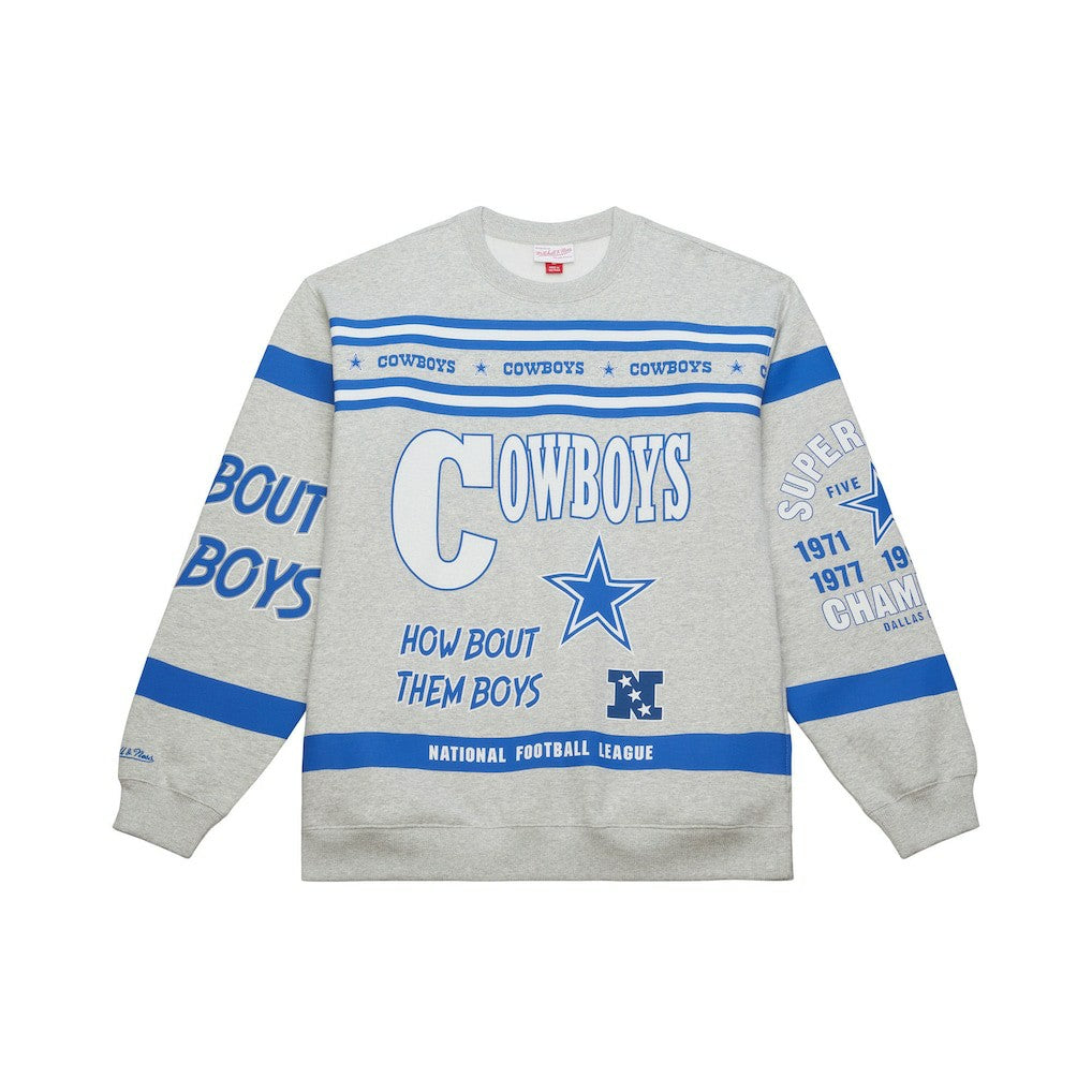 Dallas Cowboys All Over Print Retro Fleece Sweatshirt | NFL Discount