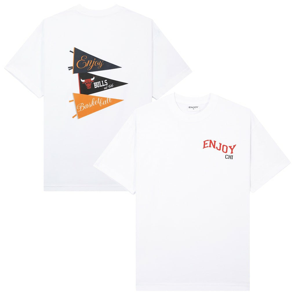 Enjoy Basketball x Chicago Bulls Unisex Hoop Enthusiast Capsule Collection T-Shirt - White outlet | NBA