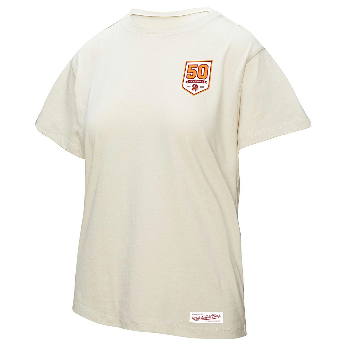 Tampa Bay Buccaneers Women's 50th Season Pirate Oversized Boyfriend T-Shirt | NFL Outlet