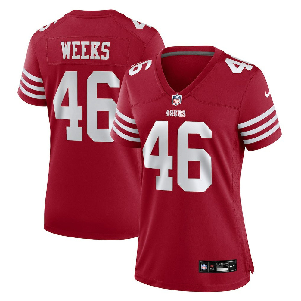 San Francisco 49ers Jon Weeks  Women's Team Game Jersey | NFL Near me