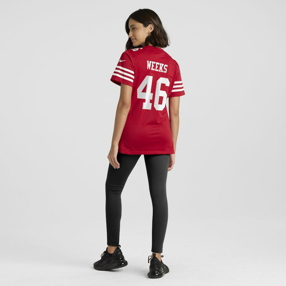 San Francisco 49ers Jon Weeks  Women's Team Game Jersey | NFL Near me