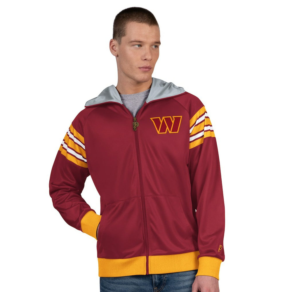 Washington Commanders Pro Player Helmet Full-Zip Hooded Track Jacket | NFL Discount