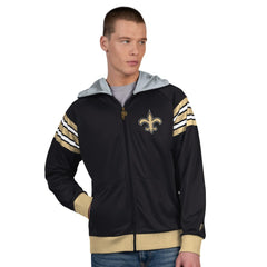 New Orleans Saints Pro Player Helmet Full-Zip Hooded Track Jacket | NFL New