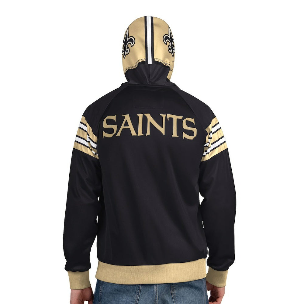 New Orleans Saints Pro Player Helmet Full-Zip Hooded Track Jacket | NFL New