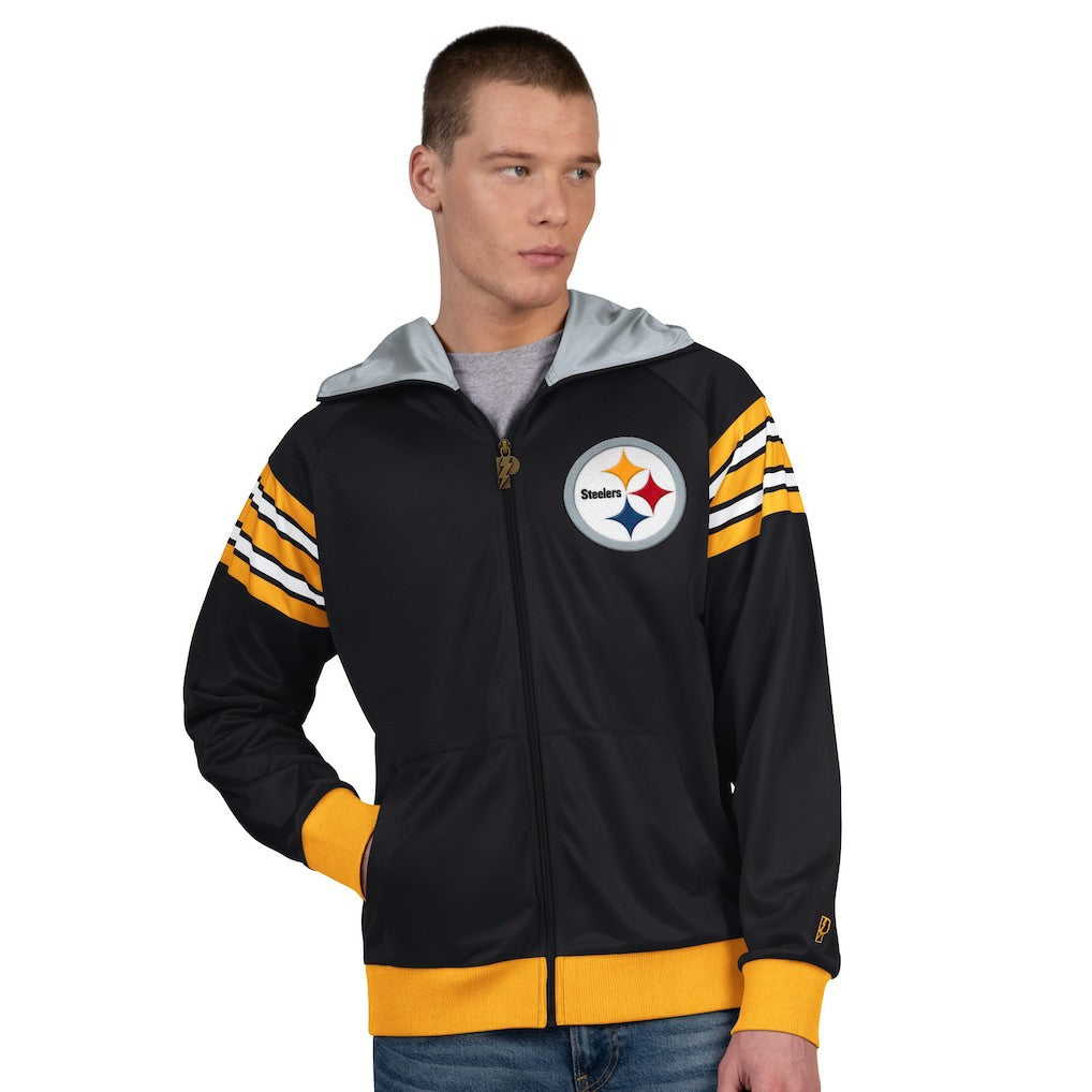 Pittsburgh Steelers Pro Player Helmet Full-Zip Hooded Track Jacket | NFL Discount