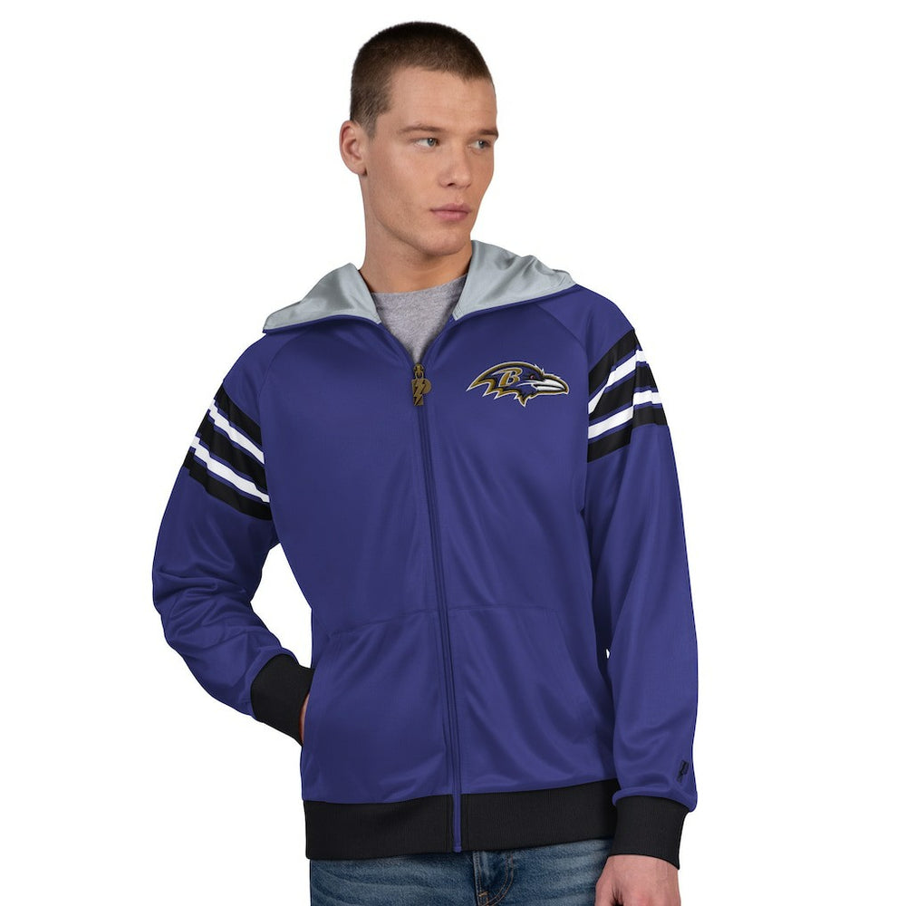 Baltimore Ravens Pro Player Helmet Full-Zip Hooded Track Jacket | NFL Discount