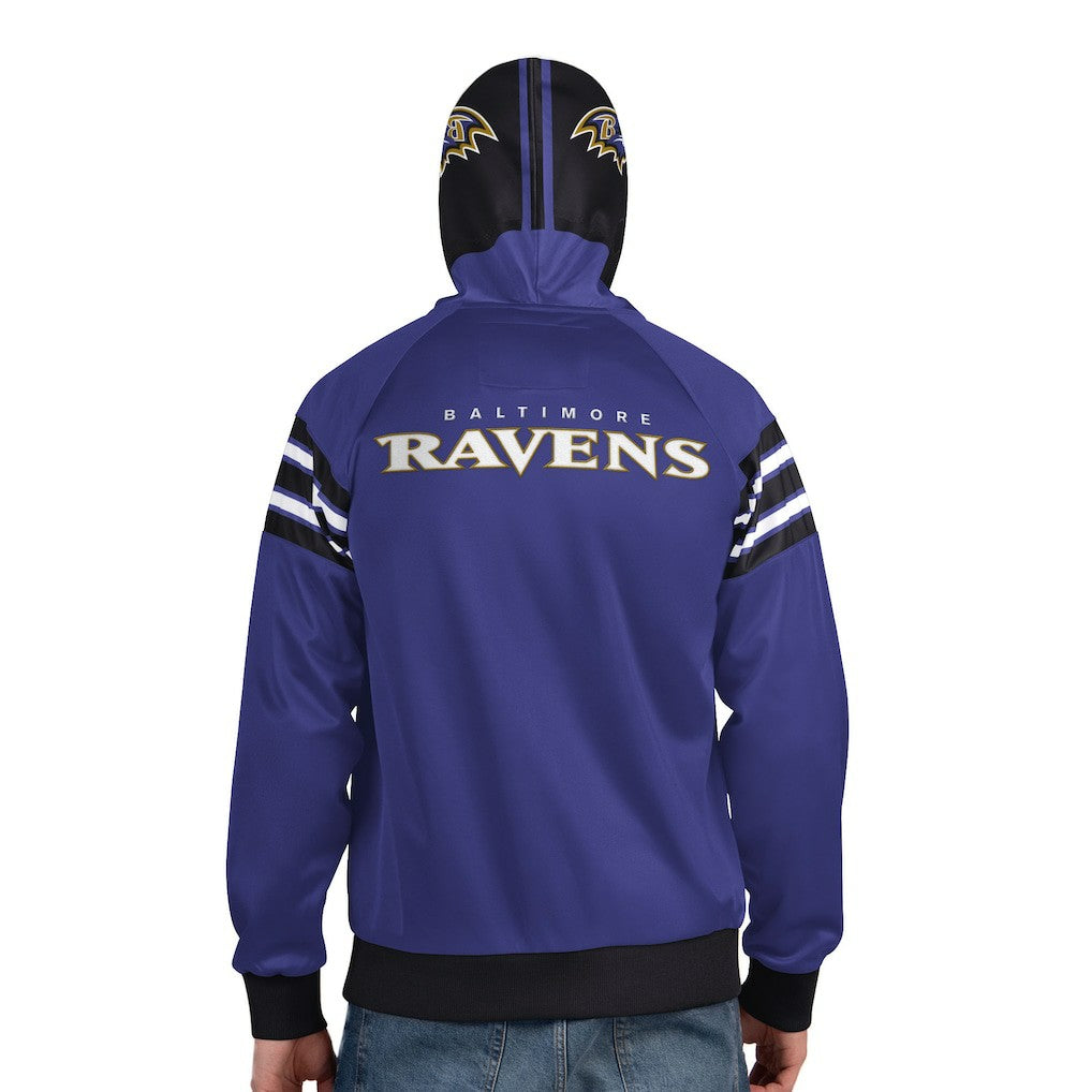 Baltimore Ravens Pro Player Helmet Full-Zip Hooded Track Jacket | NFL Discount
