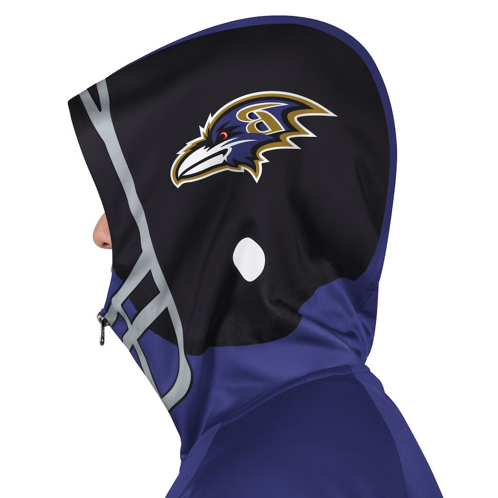 Baltimore Ravens Pro Player Helmet Full-Zip Hooded Track Jacket | NFL Discount