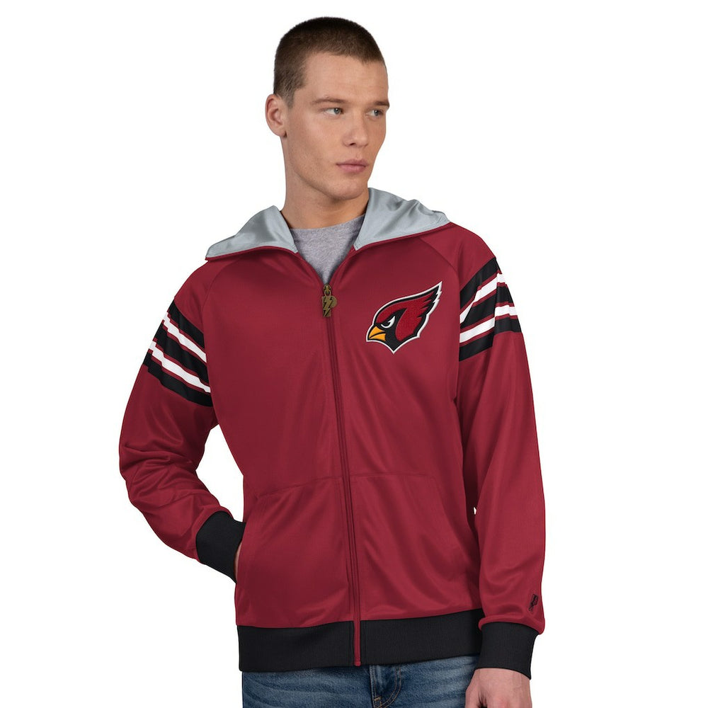 Arizona Cardinals Pro Player Helmet Full-Zip Hooded Track Jacket | NFL Discount