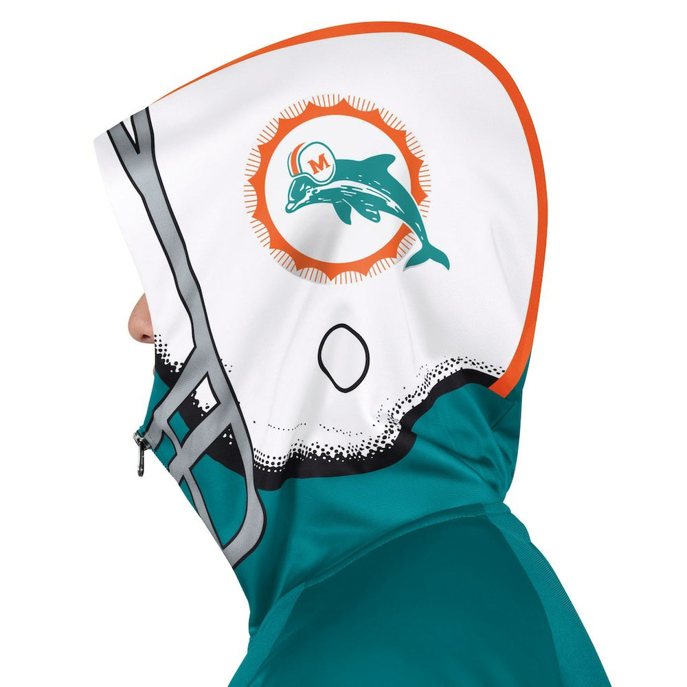 Miami Dolphins Pro Player Retro Helmet Full-Zip Hooded Track Jacket | NFL Near me