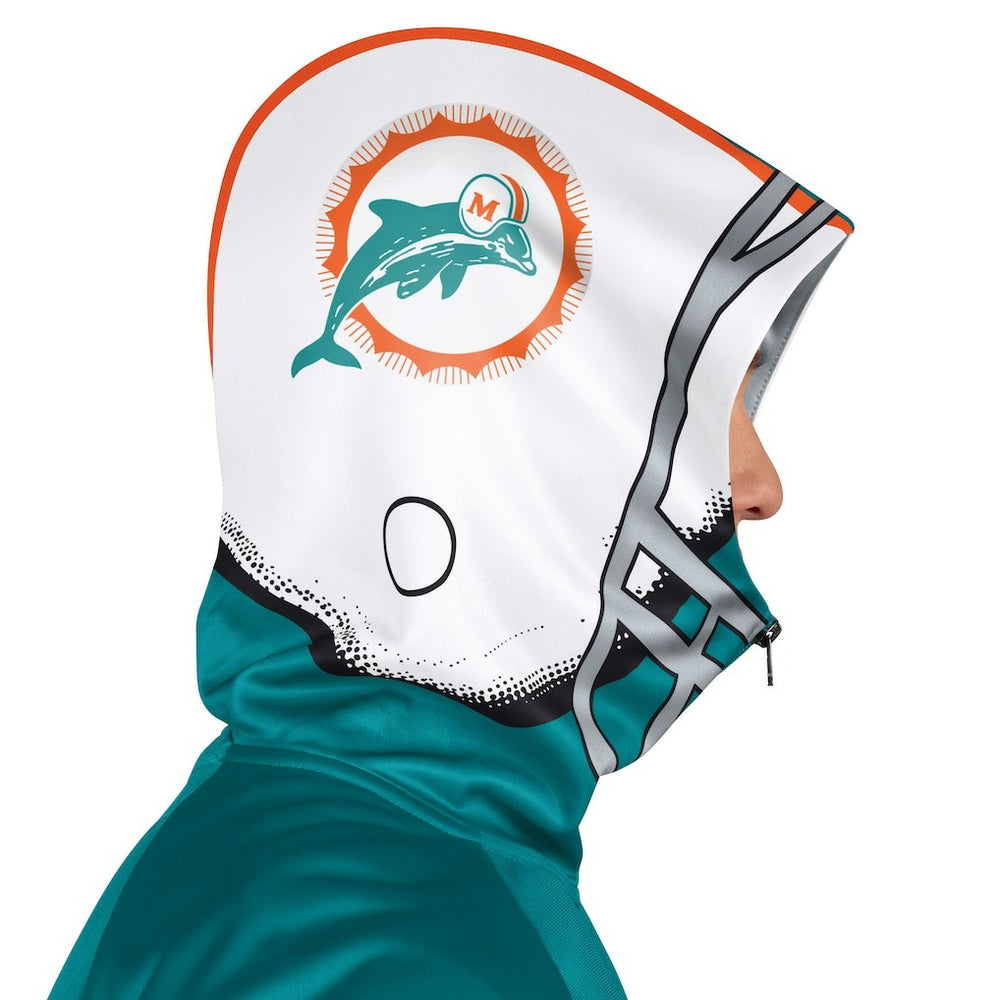 Miami Dolphins Pro Player Retro Helmet Full-Zip Hooded Track Jacket | NFL Near me