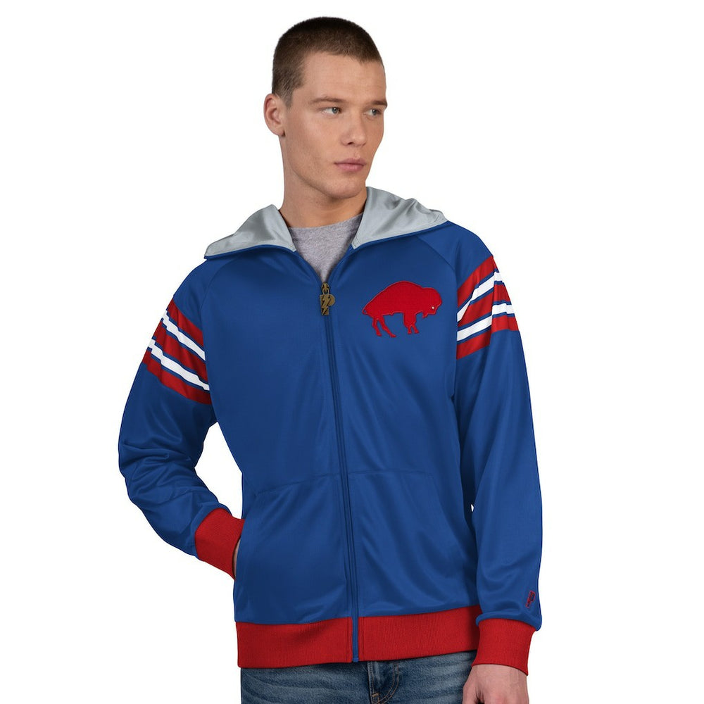 Buffalo Bills Pro Player Retro Helmet Full-Zip Hooded Track Jacket | NFL New