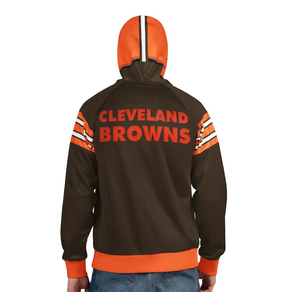 Cleveland Browns Pro Player Retro Helmet Full-Zip Hooded Track Jacket | NFL Sale