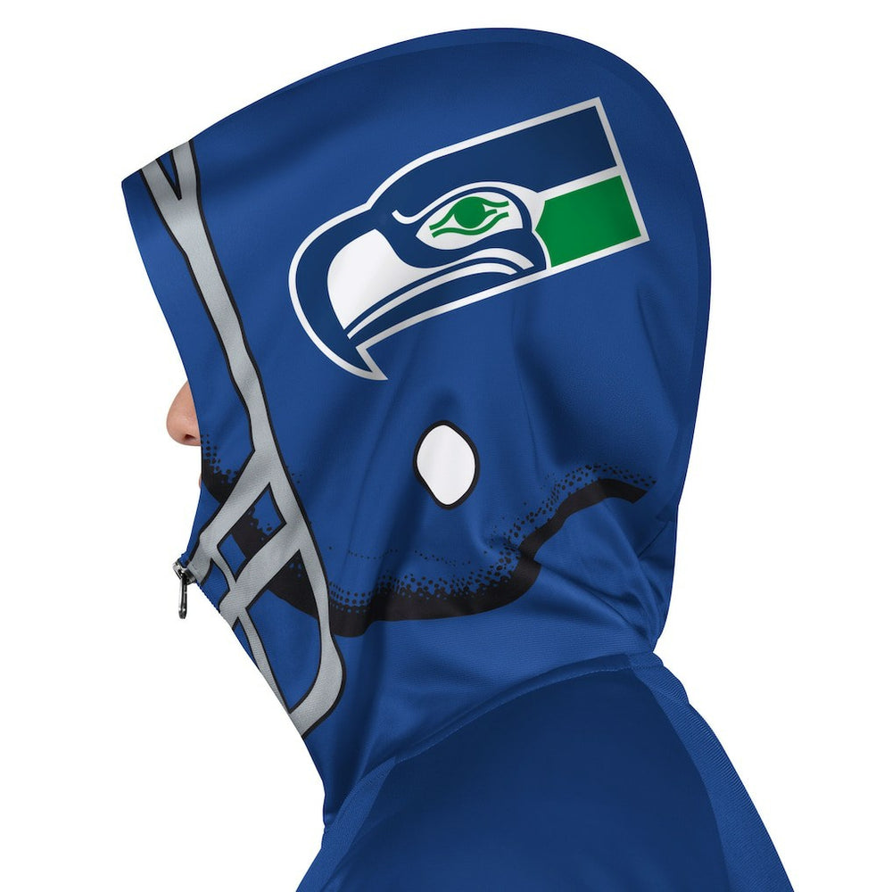 Seattle Seahawks Pro Player Retro Helmet Full-Zip Hooded Track Jacket | NFL New